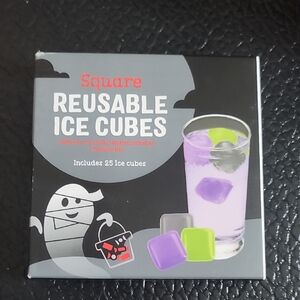 Reusable Ice Cubes - Purple, Green, and Gray
